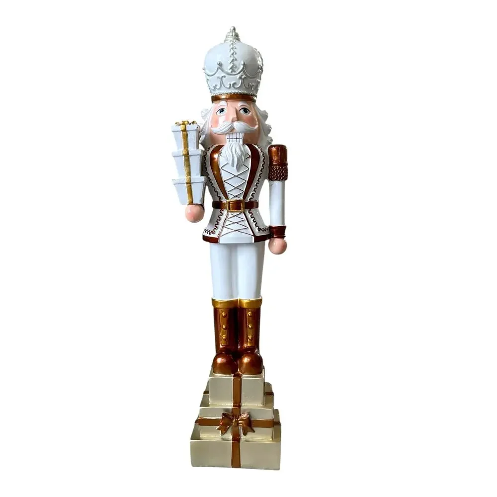 Gold & White Christmas Nutcracker King w/ Gifts 20